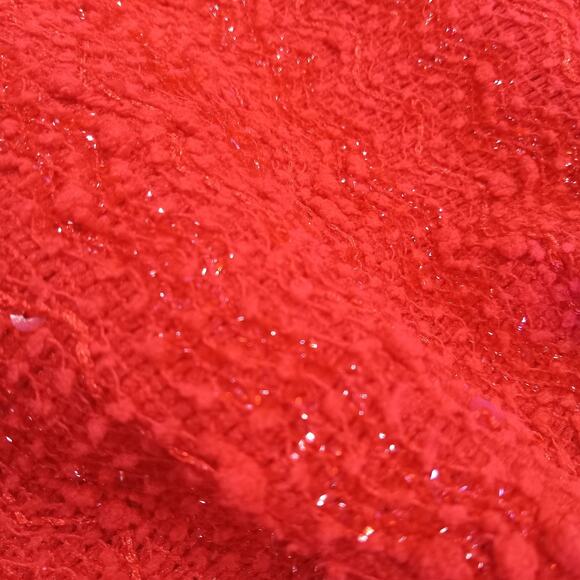 Nanette Lapore Puff Balloon Sparkle Sleeve Crewneck Sweater NWT Red - Picture 6 of 11